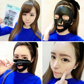 /пакет Лист маски со сжатым бамбуковым углем, черная компресс-маска для лица, отбеливающая лицо бумага для масок с бамбуковым углем