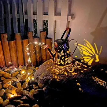 Солнечная лейка, Железная Полая художественная лампа для чайника, декор для внутреннего дворика на открытом воздухе