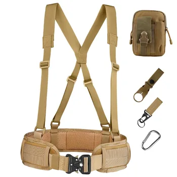 Тактический боевой пояс, мужской комплект боевых ремней, военный внутренний поясной ремень с телефоном, сумка для инструментов