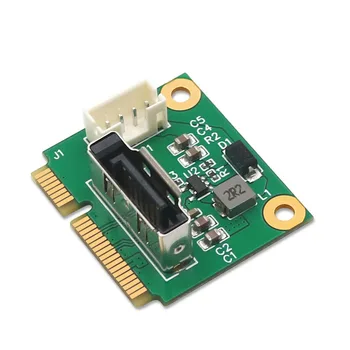 Карта-конвертер mSATA в SATA, адаптер Mini SATA в 7Pin SATA, металлический удлинительный кронштейн половинного размера для жесткого диска 2,5 и 3,5 и HDD SSD.
