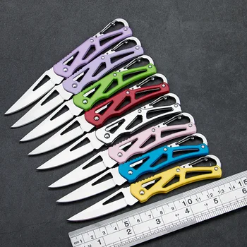 Нож В Форме Лезвия Из Нержавеющей Стали Открытый Кемпинг Самооборона Аварийный Нож Для Выживания Инструмент Складной Нож Портативный Ключ Нож