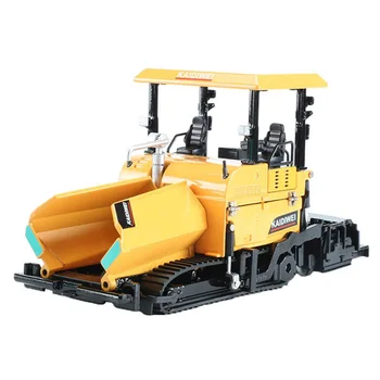 Легкосплавная машина для укладки асфальта, строительный грузовик для шоссе, модель инженерного транспортного средства 1: 40, украшения, детские игрушки, желтый