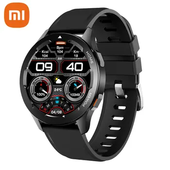 Смарт-часы Xiaomi NFC для мужчин 2022 Bluetooth-вызов, голосовой ассистент, Музыкальная температура, 24-часовой пульсометр, спортивные умные часы
