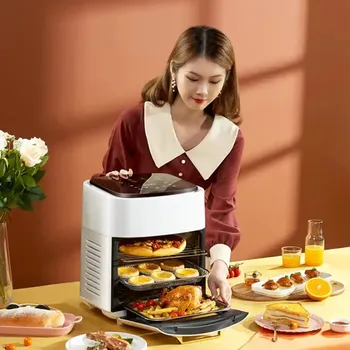 CE ETL Оптовая продажа 15-литровой цифровой большой фритюрницы 2023 visual air для кухни, домашнего тостера, электрической безмасляной фритюрницы с горячим воздухом