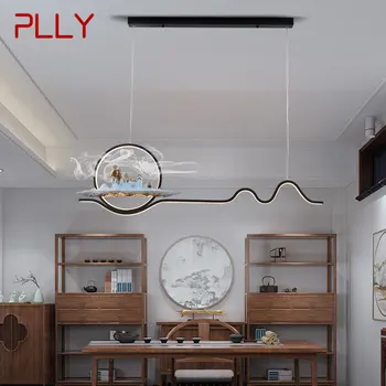 Креативный Подвесной светильник в китайском стиле PLLY LED 3 Цвета Современная потолочная люстра для домашнего декора столовой кабинета