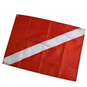 Новый флаг лодки для дайвинга украсит лодку для подводного плавания 1шт Прочный флаг-маркер из легкого полиэстера красно-белого цвета для подводного плавания
