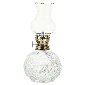 Стеклянная керосиновая лампа для домашнего декора, масляный светильник в винтажном стиле, стекло для столешниц