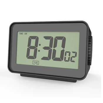 Цифровой будильник, ЖК-часы для спальни, Электронные настольные часы с индикацией температуры, для дома, спальни, офиса