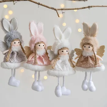 Новые елочные украшения Рождественский Ангел Кулон Милые тканевые куклы подвески Рождество 2023 Navidad Кулон украшения подарки