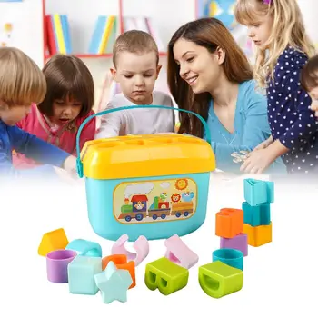 Детские Развивающие кубики Монтессори, игрушки классической формы, Развивающие Сортировочные блоки, настоящие подарки для обучения детей