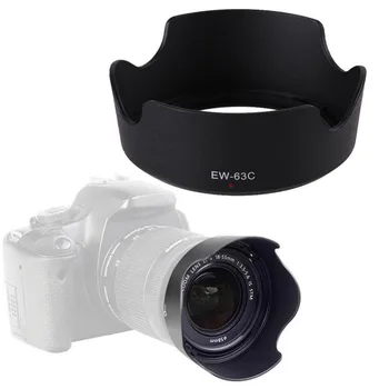 Для EF-S 18-55 мм f/3,5-5,6 IS STM Бленда объектива Камеры Протектор объектива EW 63c Черная ABS Бленда объектива EW-63C EW63C