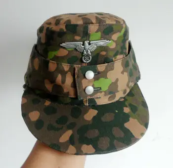 . военная кепка немецкой армии M43 Второй мировой войны, шляпа M44 в горошек и значок немецкого орла, знаки отличия, хлопок, полный размер