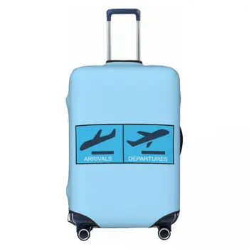 Чехол для чемодана в аэропорту прибытия и вылета, моющийся, Авиационный самолет, чехлы для багажа для 18-32 дюймов