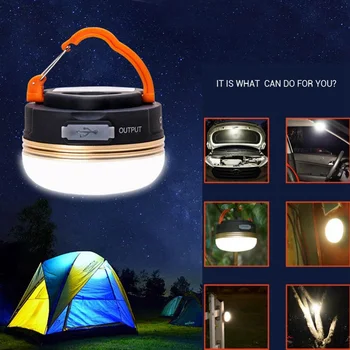 Светодиодный фонарь для кемпинга USB Портативное Освещение, зарядное устройство для телефона, фонарь для кемпинга, Перезаряжаемая лампа, лампа для палатки для рыбалки на открытом воздухе