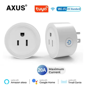 Tuya Wifi Smart Plug 16A US Timing Power Socket С голосовым управлением Energy Monitor Работает с Alexa Google Home