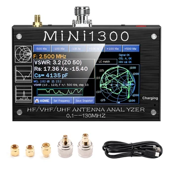 2023 Модернизированный Мини-Антенный Анализатор 1300 4,3 Дюйма 0,1-1300 МГц HF VHF UHF Антенный Анализатор с Калибровочным Сетевым Анализатором SMA