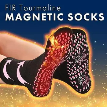 Горячие носки для прижигания, Магнитотерапевтические самонагревающиеся носки для здоровья, носки для физиотерапии с прижиганием огнем, Забота о здоровье