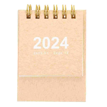 Настольный календарь на 2024 год, декоративный ежемесячный аксессуар для дома, Маленький перекидной настольный блокнот с календарями