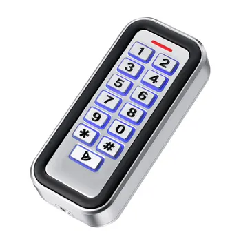 IP67 Водонепроницаемая 2000User Цинковая Металлическая Клавиатура Контроля Доступа 125 кГц RFID-Считыватель Карт с Выходом Wiegand и Входом Для Открывания Входной Двери