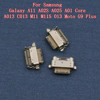 50 шт. Разъем USB Type C Зарядное Устройство Док-порт Разъем Для Samsung Galaxy A11 A02S A025 A01 Core A013 C013 M11 M115 013 Moto G9 Plus