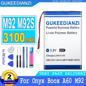 3100 мАч Аккумулятор GUKEEDIANZI Для Onyx Boox I62ML A60 M92 M92S M96 plus M96plus Электронная книга Digital Bateria