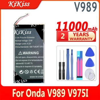 KiKiss 100% Новый Аккумулятор V989 (5 Линий) 12500 мАч для Onda V989 V975I V975W Планшетный ПК с 5-проводным Разъемом 9,7-дюймовых Аккумуляторов