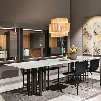 Обеденный стол в итальянском стиле, журнальный для большой квартиры, постмодернистский минимализм, Большие Кухонные столы на заказ, Мебель для дома Mesa