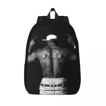 Повседневный рюкзак Cool Tattoo 2pac, прочный студенческий Походный рюкзак Рэпера Тупака для мужчин и женщин, холщовые сумки для колледжа