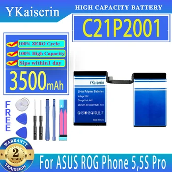 YKaiserin Аккумулятор C21P2001 C21P2002 Для ASUS ROG Phone 5 5S Pro Phone5 Pro ZS673KS I005DA I005DB Zenfone 8 Zenfone8 Flip Bateria