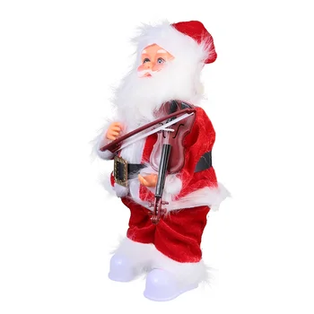 30-сантиметровый Электрический Музыкальный Санта-Клаус, детская игрушка, Плюшевое Рождественское украшение для декора Порристас