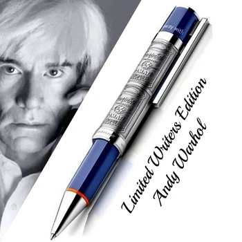 Шариковая ручка писателя Энди Уорхола Монте, выпущенная ограниченным тиражом, Уникальный металлический рельефный корпус, Высококачественные офисные шариковые ручки для письма MB