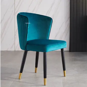 Обеденные стулья из массива дерева в скандинавском стиле, дизайнерский стул для столовой в отеле, обеденный стул для отдыха в маленькой квартире, бытовой стул для макияжа