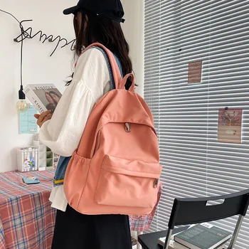 Японский рюкзак Harajuku, простая универсальная однотонная студенческая сумка, женский корейский рюкзак Mori Literary Girl