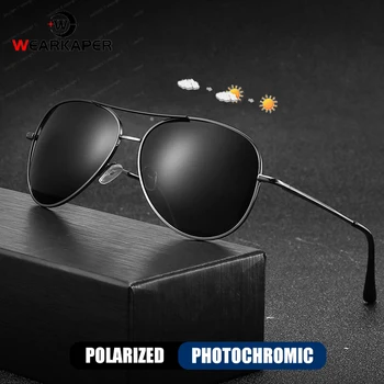 Носимые Длинные Поляризованные солнцезащитные очки для мужчин, Женщин, Солнцезащитные очки для вождения, Антибликовые Очки, Винтажные очки для пилотов, Мужские Очки Oculos de sol