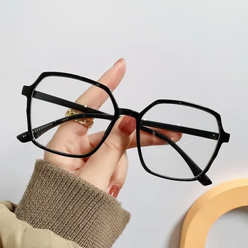 Женские очки для близорукости с градиентной отделкой, роскошные сверхлегкие очки для близорукости в ретро-квадратной оправе, синие светозащитные очки