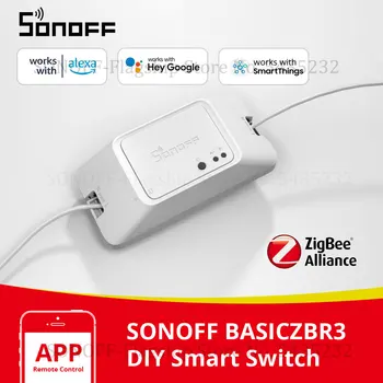 SONOFF BASICZBR3 DIY Smart Zigbee Light Switch МИНИ-Модуль Реле Времени Беспроводной Дистанционный Переключатель Работает С Alexa SmartThings Hub
