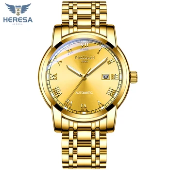 HERESA наручные часы мужские лучший бренд класса люкс, полностью автоматические Механические часы, спортивные часы, мужские большие часы, мужские Relogios Masculino