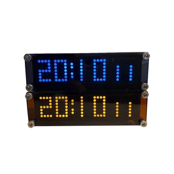 Светодиодные Точечно-Матричные Пиксельные Часы ESP8266 Сетевой Решетчатый Модуль WIFI Точечно-Матричные Часы с Акриловым Корпусом
