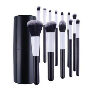 Набор Кистей для макияжа Инструменты Для макияжа Оптовый Магазин пластиковых ведер Black 12 Набор Кистей для макияжа