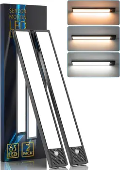 Новейшие беспроводные светильники для гардероба 2023 года, освещение шкафа с датчиком движения, ночник для спальни, лестницы, прихожей