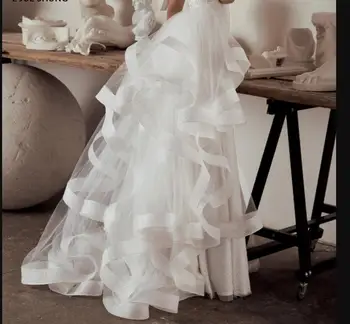 Многоуровневая Съемная юбка из тюля Съемный шлейф для свадебных платьев Верхняя юбка для новобрачных нестандартного размера
