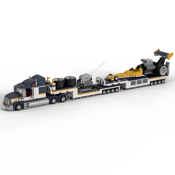 831 шт. MOC Speed City Traffic Dragster Transporter Модель Строительных блоков Технологические Кирпичи DIY Творческая сборка Детские игрушки Подарки