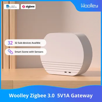 WOOLLEY 5V1A Zigbee Gateway 32 подпроектирует интеллектуальную сцену через приложение eWeLink с датчиком движения дверного окна SmartThings Zigbee Hubs