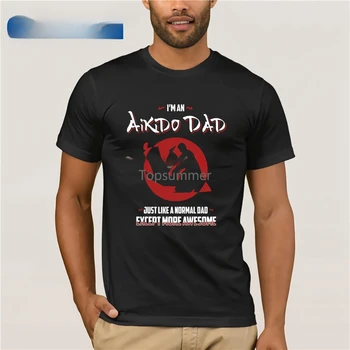 Мужская футболка Aikido Dad Like Normal Dad But Awesome - Футболка Для Айкидо В летнем стиле Ретро С коротким рукавом