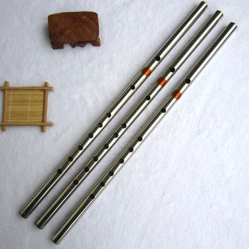 Флейта из нержавеющей стали Традиционный музыкальный инструмент китайский Дизи в виде бамбуковой флейты в поперечной клавише F Flauta для начинающих