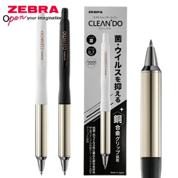 шариковая ручка ZEBRA, 1 шт., Антибактериальный медный сплав CLEANDO, низкий центр тяжести, 0,7 мм, черная масляная ручка, Японские канцелярские принадлежности