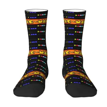 Модные мужские носки для игры в каракули PacMan, унисекс, теплые удобные носки для команды Arcade FC Console с 3D-печатью,