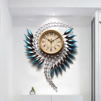 Украшение дома в европейском стиле, легкие роскошные художественные настенные часы, модные креативные настенные часы, Современные минималистичные Немые часы