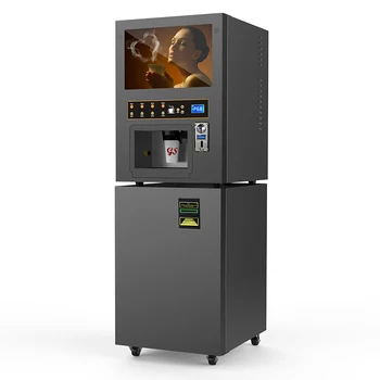 ЖК-торговый автомат для продажи кофе с монетами и купюрами, автомат для продажи кофе, машина для зарабатывания денег с кофе