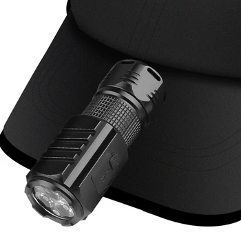 Светодиодный портативный фонарик IPX4, водонепроницаемый, сверхсильный, 500ЛМ, умный фонарик с зажимом для ручки, USB-зарядка для пеших прогулок, кемпинга